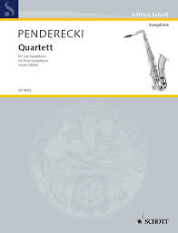 PENDERECKI C. - CUARTETO DE SAXOFONES (SATBar)